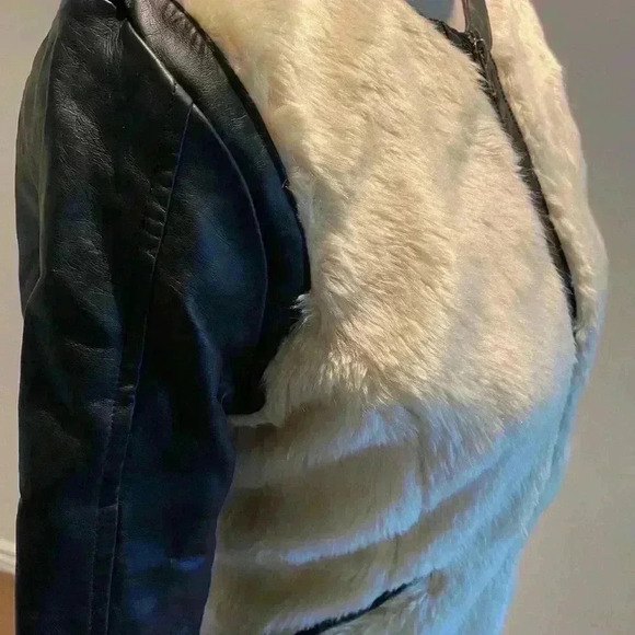 Faux Leather and Fur Beautiful medium jacket in excellent condition - Picture 5 of 10